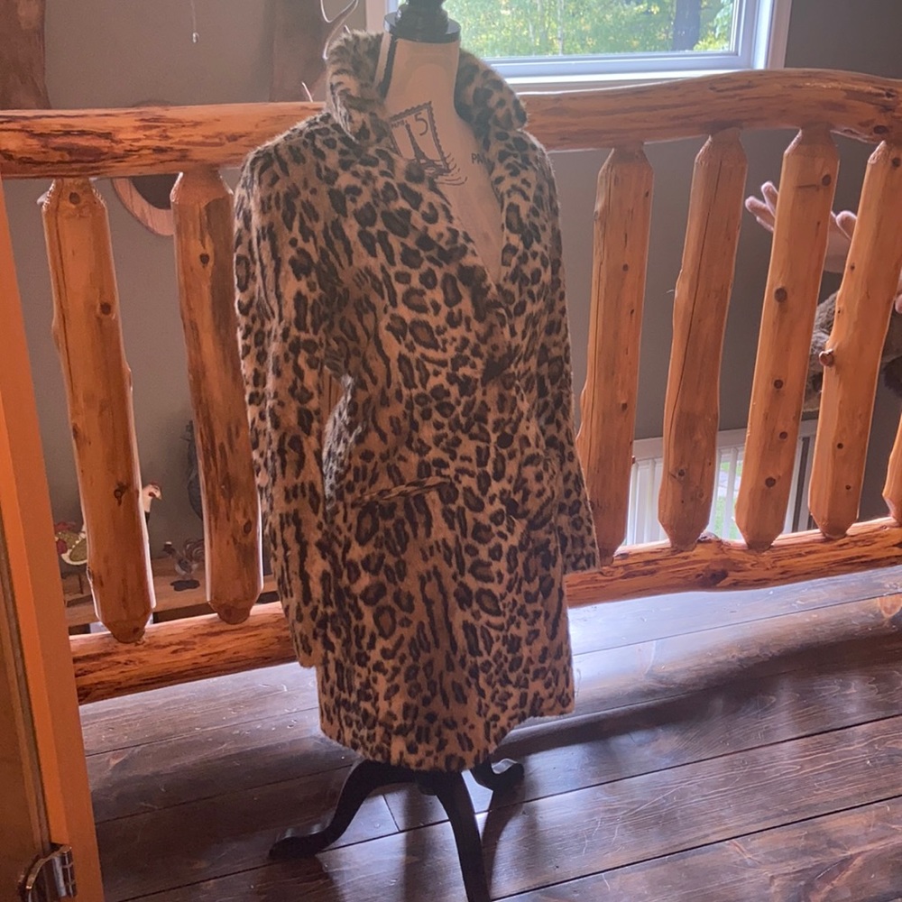 Leopard print coat